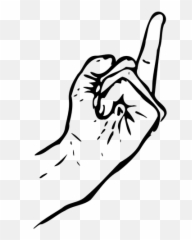 Flipping Off Middle Finger Clipart 2 - Middle Finger Drawing Side Emoji,Emoji Flipping Off
