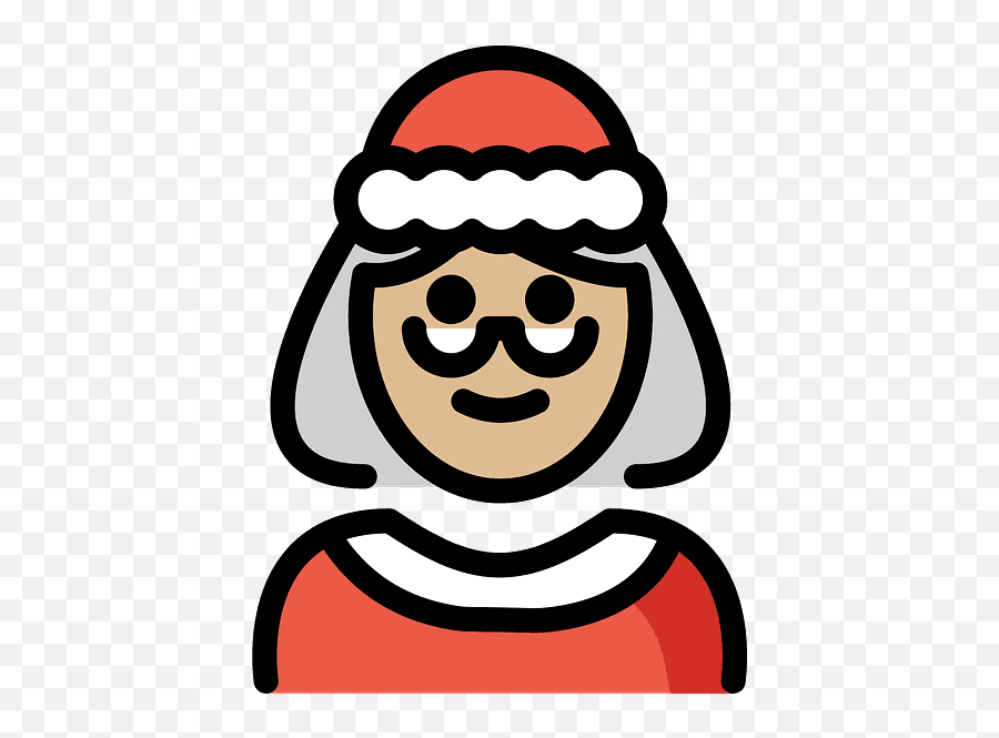 Mrs - Dessin Facile De La Mère Noël Emoji,Santa Emoji Android