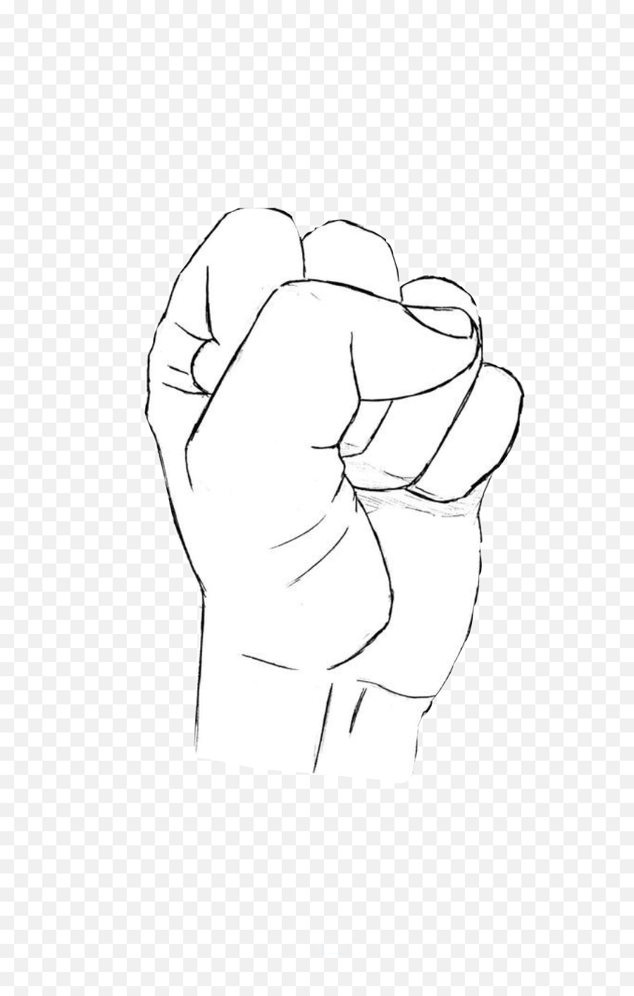 Blackpower Fist Freetoedit - Sketch Emoji,Black Power Fist Emoji