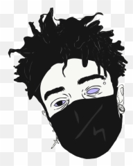 Scarlxrd Outline Drawing Rapper Hiphop - Easy Emoji