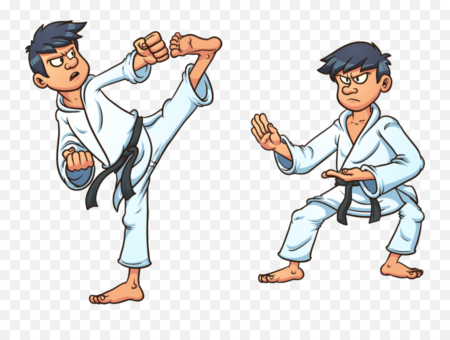 Martial Arts Clipart Karate Uniform - Karate Characters Emoji,Martial Arts Emoji