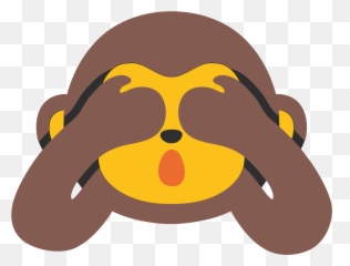 Monkey Hiding Eyes Emoji Transparent Png - Android