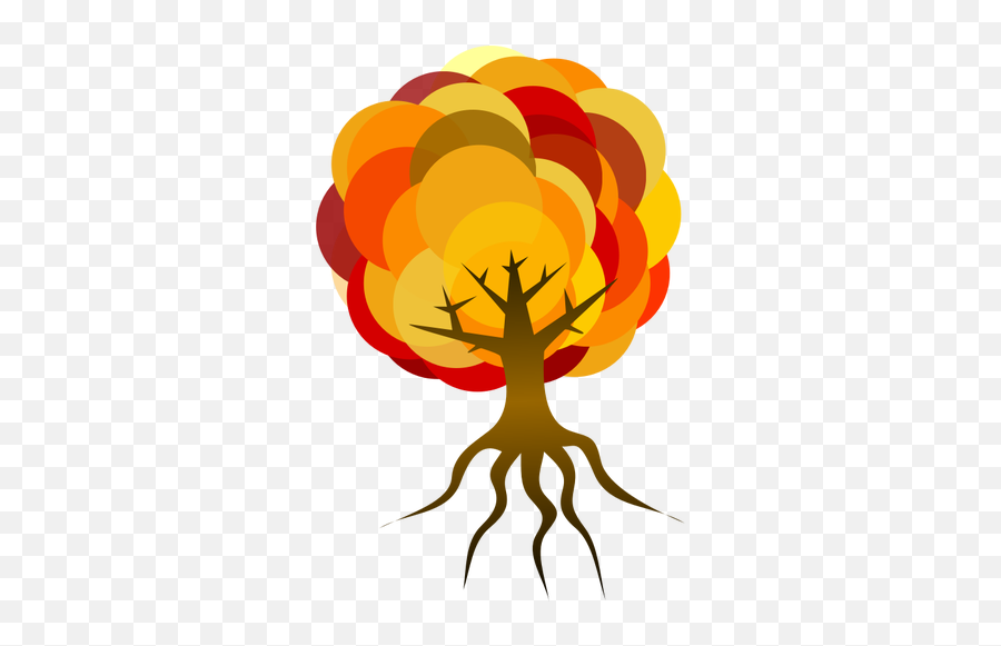 Tree With Root Vector Graphics - Tree With Roots Cartoon Emoji,Fallen Leaf Emoji