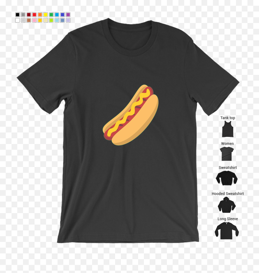 Hot Dog Emoji T Shirt Bbq Emoticon Wiener Bun Sausage - Hot Dog,Hotdog Emoji