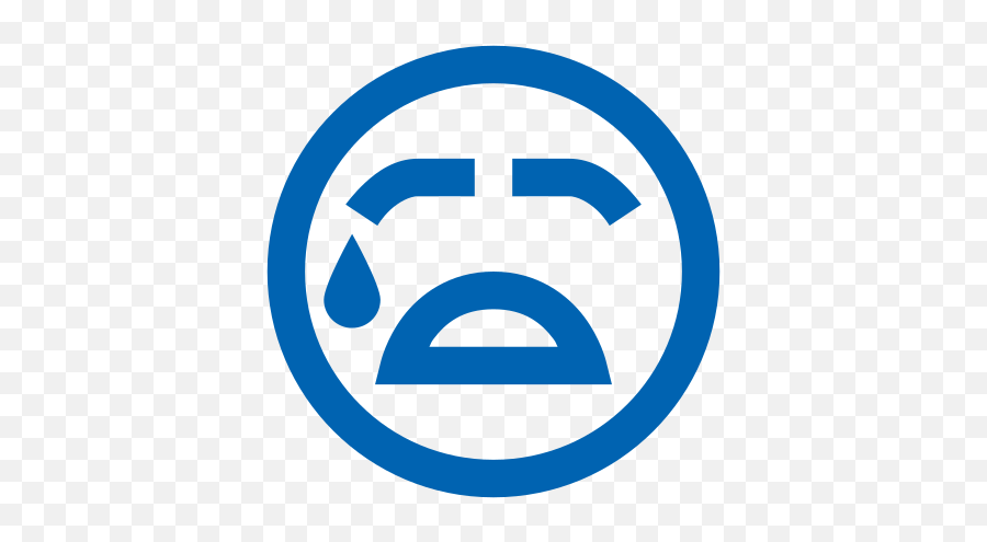 Crying Icon - Circle Emoji,Tear Drop Emoji