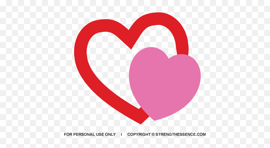 Svg Png Eps Files - Red And Pink Heart Cutouts Emoji,Facebook Heart Emoticons