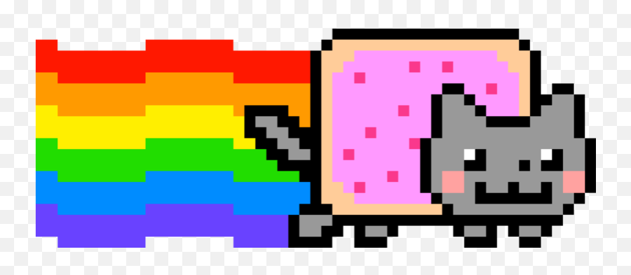 Nyan Cat Clipart - Nyan Cat Render Emoji,Nyan Cat Emoticon Google Chat