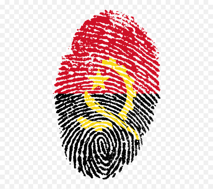 Angola Flag Fingerprint - St Kitts Nevis Flags Emoji,Angola Flag Emoji