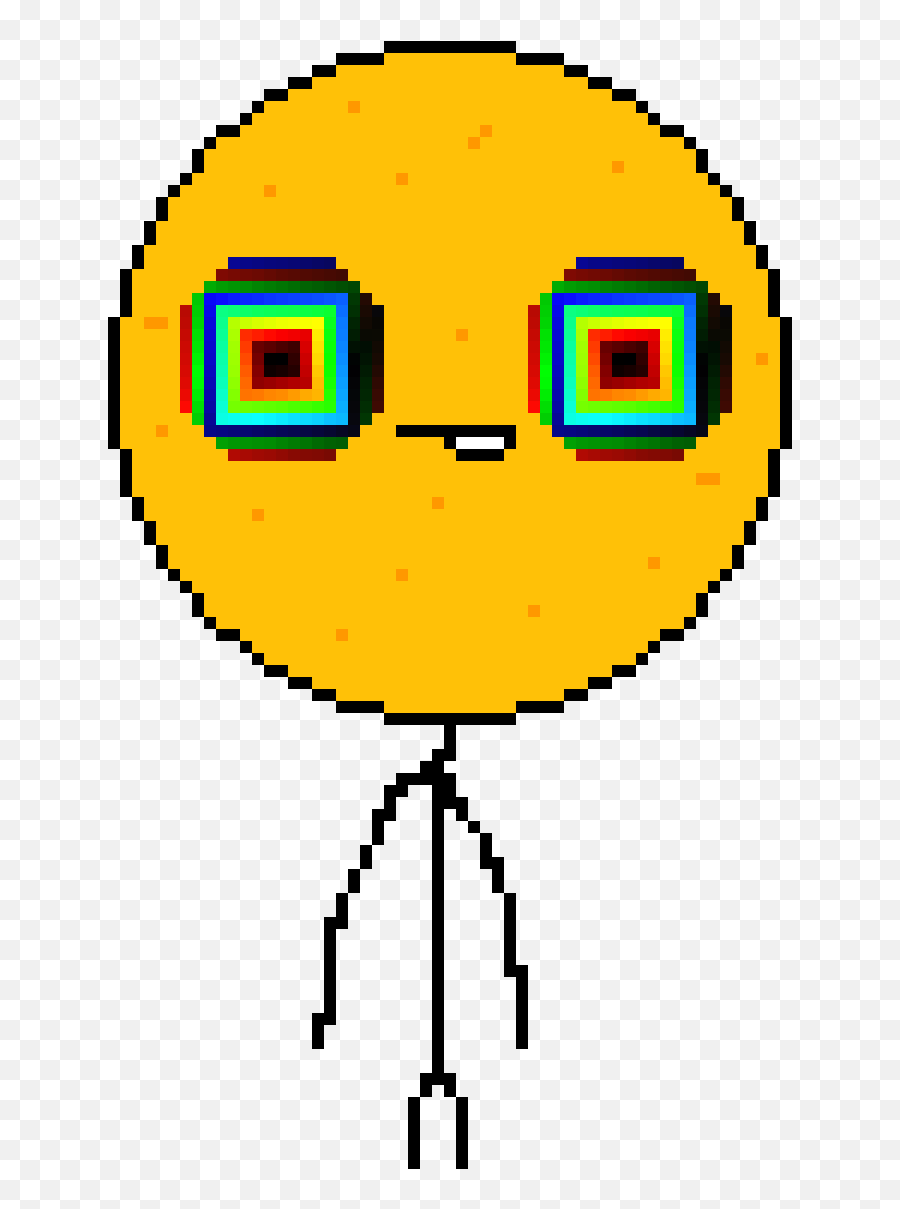 Pixilart - Rainbow Eyed Derp By Mgtitan Small Sun Pixel Art Emoji,Derp Emoji