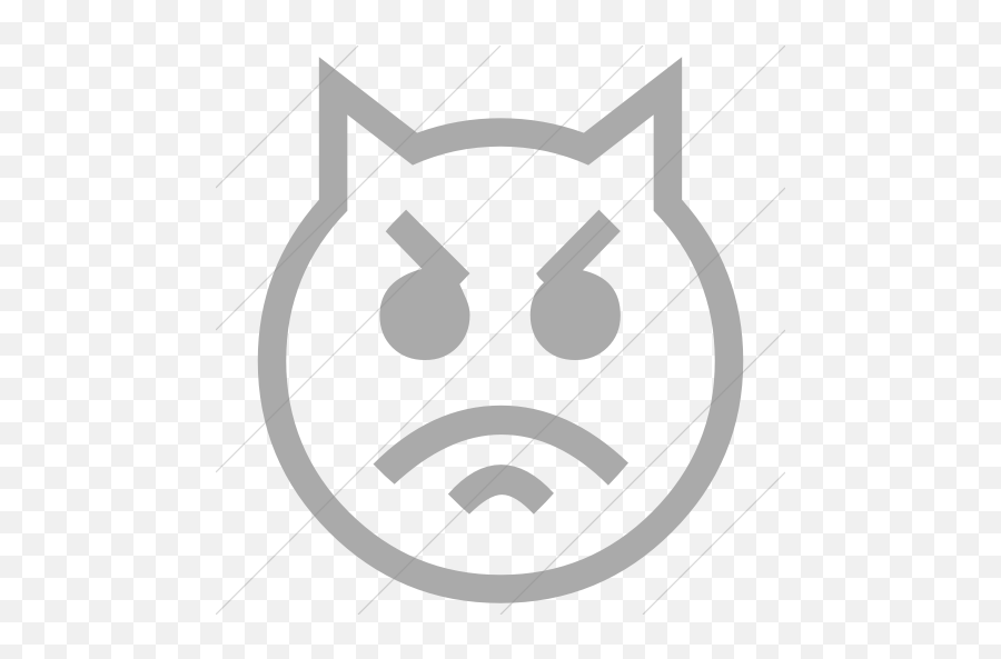 Classic Emoticons Pouting Cat Face Icon - Cat Face Classic Emoticon Emoji,Pouting Emoticon