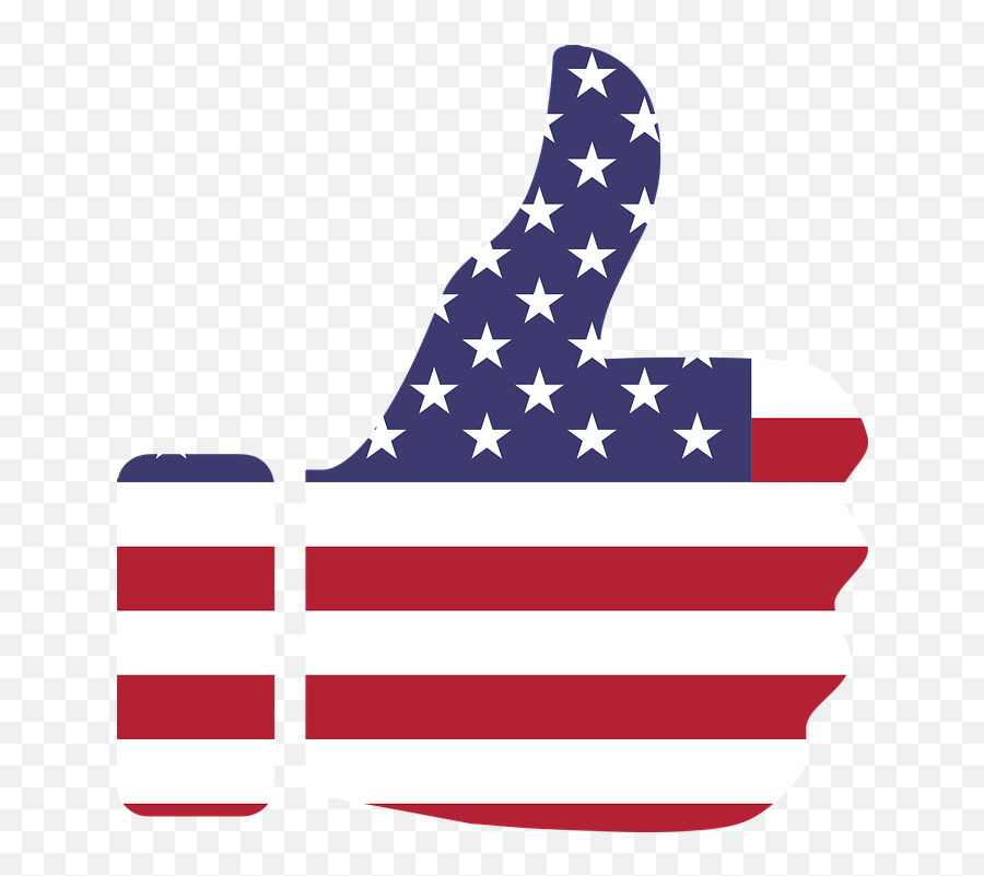 Agree America Approve - Thumbs Up With American Flag Emoji,Bisexual Flag Emoji