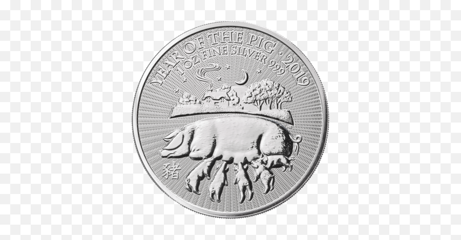 Royal Mint Year Of Pig 2019 - Silver The Silver Forum 2019 Year Of The Pig Coin Emoji,Kimchi Emoji