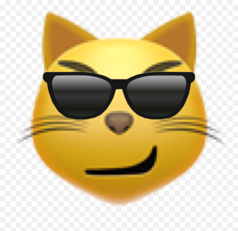 Emoji Cat Catemoji Sunglasses Sticker By Zx7638nfxh,Cat Smiley Emoji