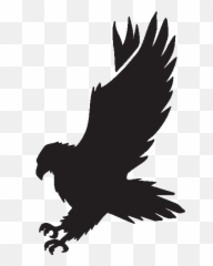 Red Hawk Clipart - Silhouette Art Emoji