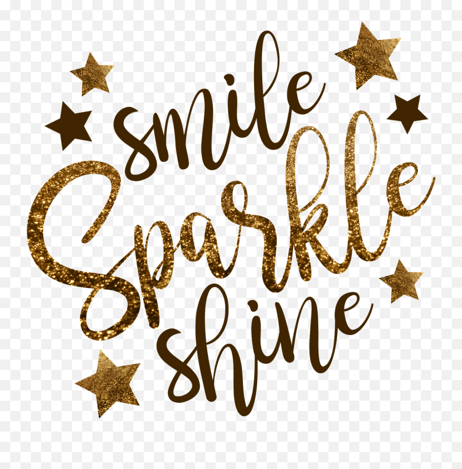 Smile Sparkle Shine Smiling Sparkling - Calligraphy Emoji,Sparkle Emoticon