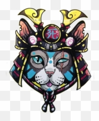 Cat Chicks Dig Scars Ronin Slave - Samurai Cat Png Emoji,Slave Emoji