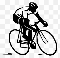 Cycling Clipart Bike Ride - Black And White Emoji