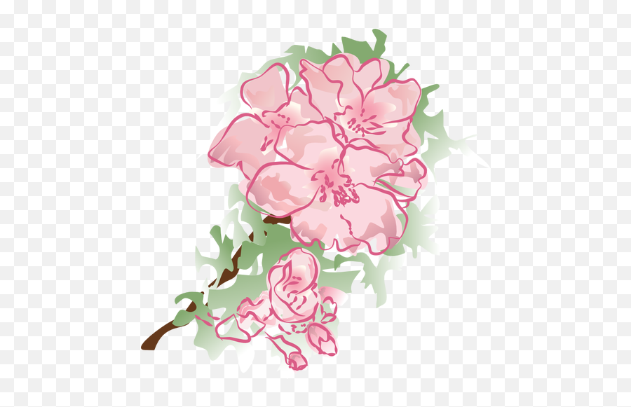 Decoration Flower Vector Illustration - Roses Watercolor Png Transparente Emoji,Sakura Blossom Emoji