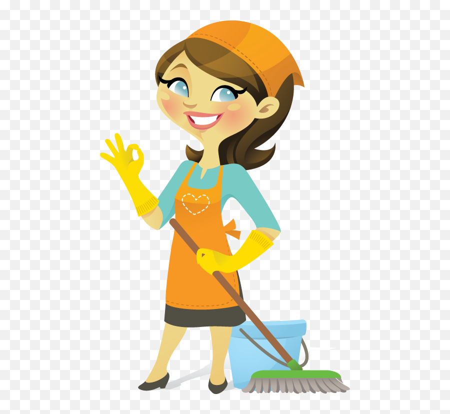 Girl Cliparts Download Free Clip Art - Cleaning Lady Clipart Emoji,House Cleaning Emoji