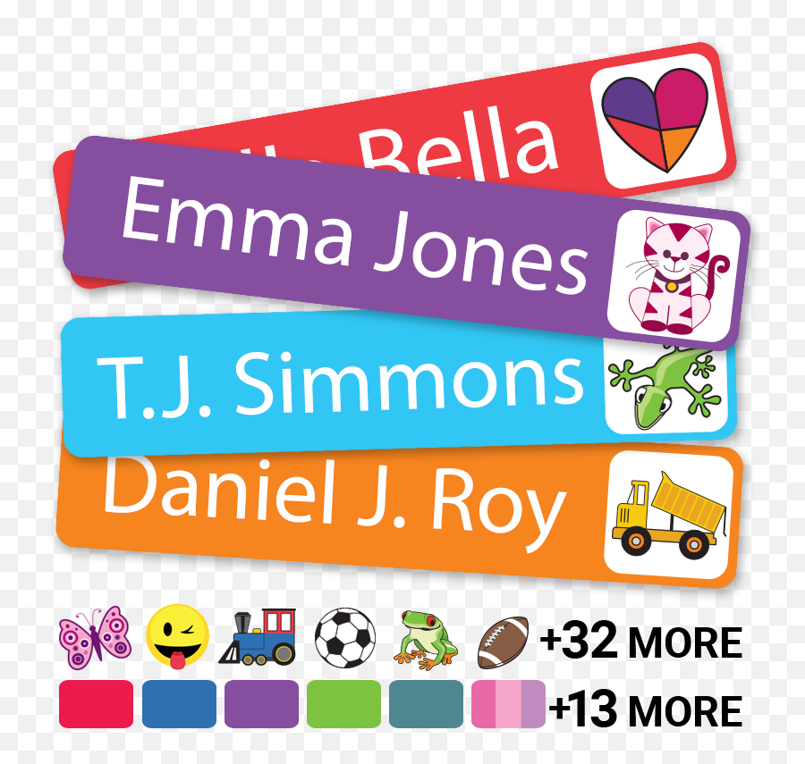 Colortime Classic Kids Labels - Clip Art Emoji,Adorable Emojis