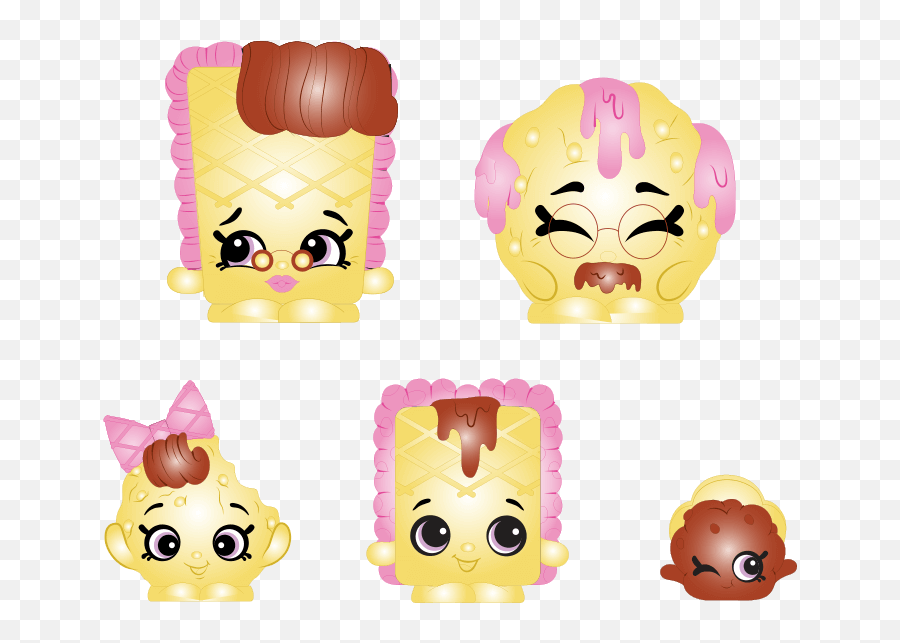 Shopkinsworld - Cheese Family Shopkins Emoji,Candy Face Lemon Pig Emoji