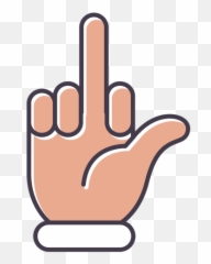 Middle Finger Transparent Png Clipart - Dedo Del Medio Png Emoji,Cross Fingers Emoticon