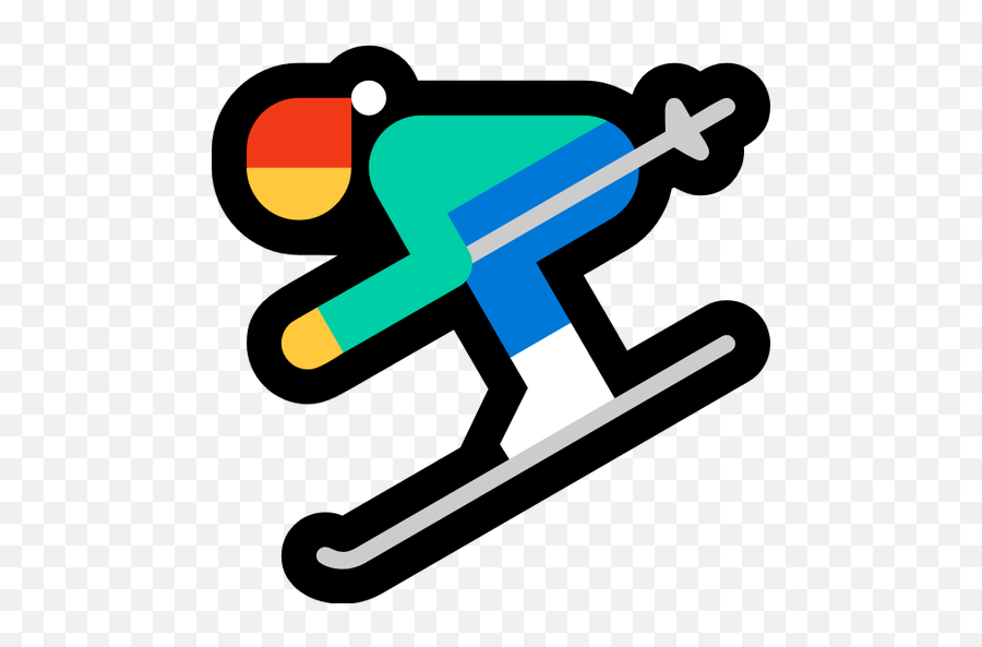 Emoji Image Resource Download - Skier Emoji,Microsoft Emojis