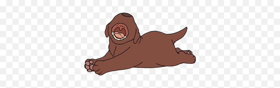 Then Didnt Sleep - Cartoon Dog Yawning Gif Emoji,Walrus Emoticon