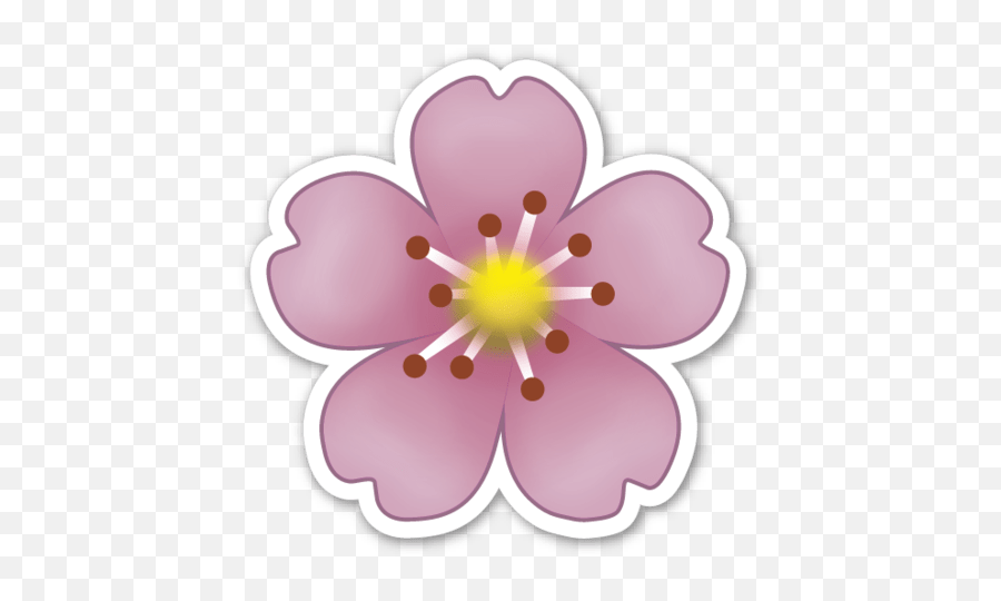 Purple Flower Emoji Transparent Png - Flower Emoji Sticker,Plant Emoji
