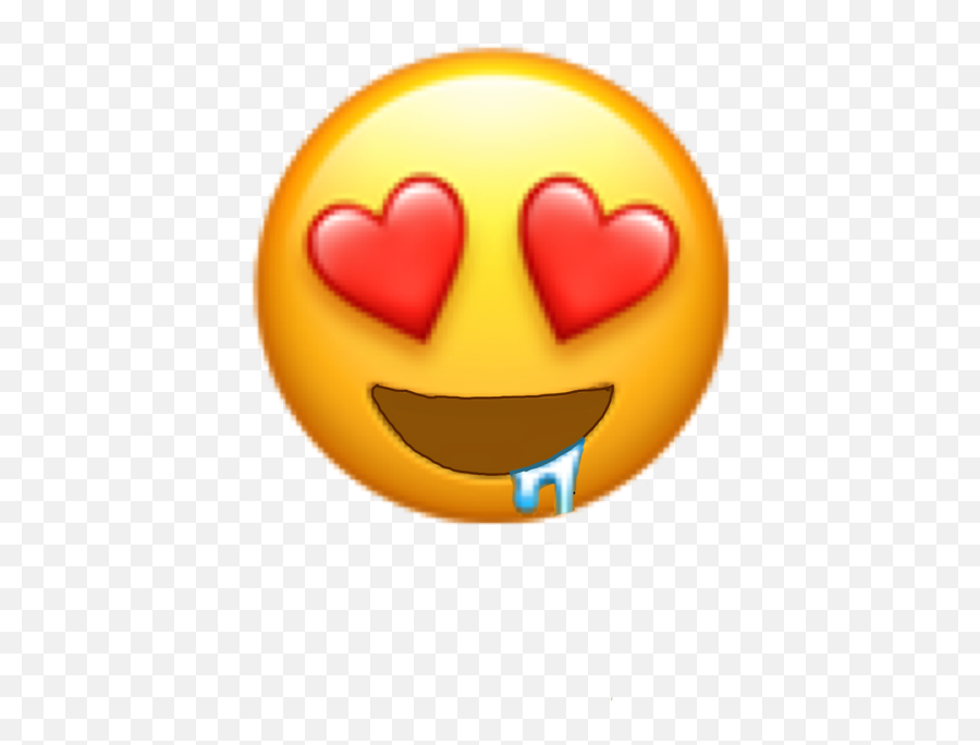 Freetoedit Heart Hearteyes Emoji Drool - Old Heart Eyes Emoji,Drooling Emoji
