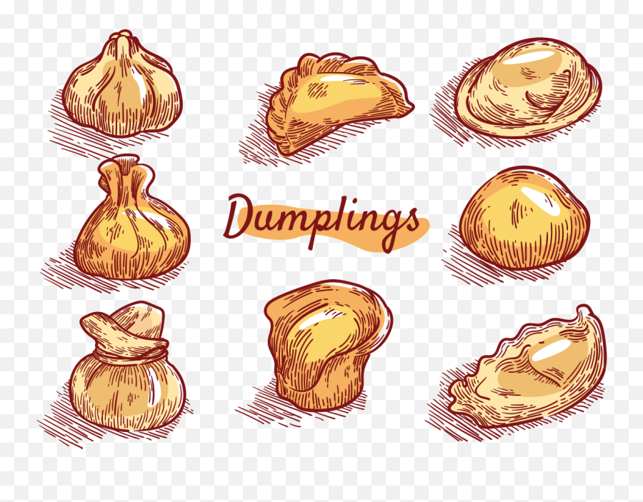 Dumplings Icons Vector - Dumpling Vector Emoji,Dumpling Emoji