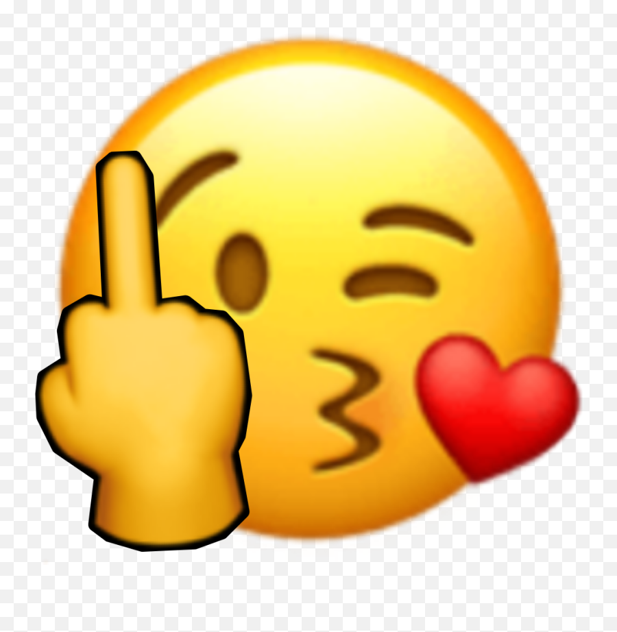 Apple Appleemoji Iphone Emoji Fuckyou Iphoneemoji Iosem - Transparent Background Kissy Face Emoji,New Iphone Emoji