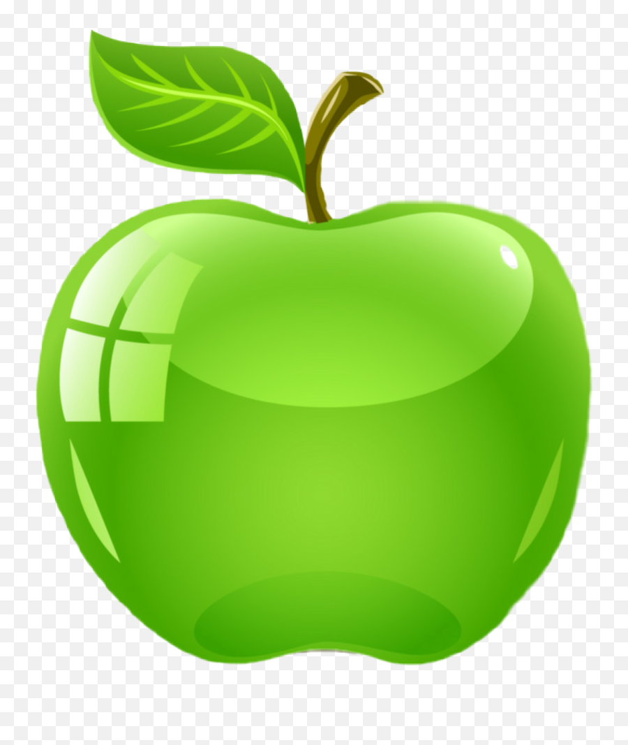 Green Apple - Cartoon Green Apple Png Emoji,Green Apple Emoji