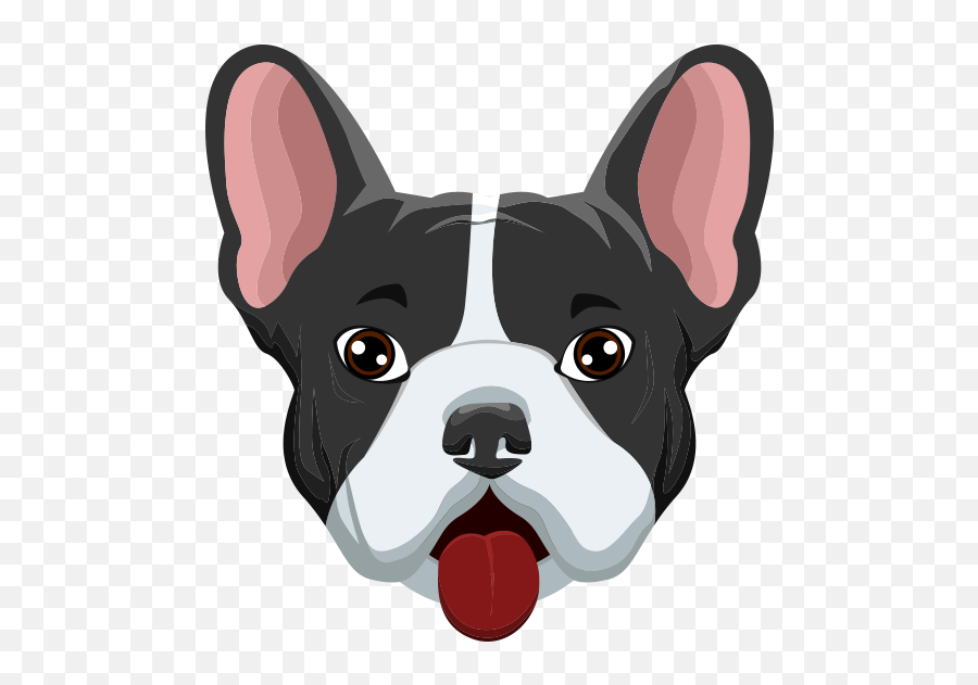 Frenchiemoji - French Bulldog By Satirtec Sl French Bulldog Face Png,French Emojis