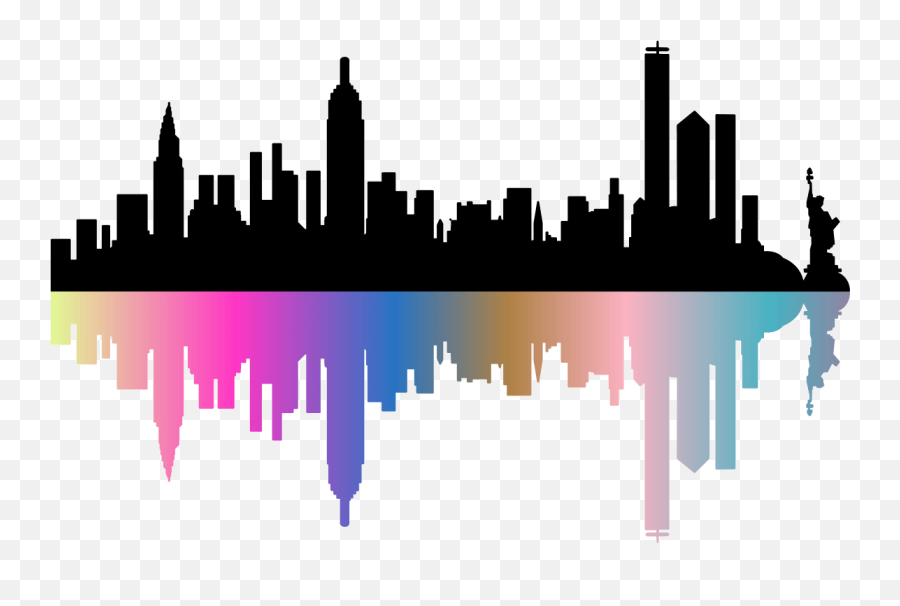 Silhouette Png Download Free Clip Art - New York Skyline Silhouette Emoji,Twin Towers Emoji