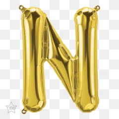 16 Letter - N Gold Shape Qualatex Foil Balloon North Foil Balloon Letter N Emoji,Double High Five Emoji