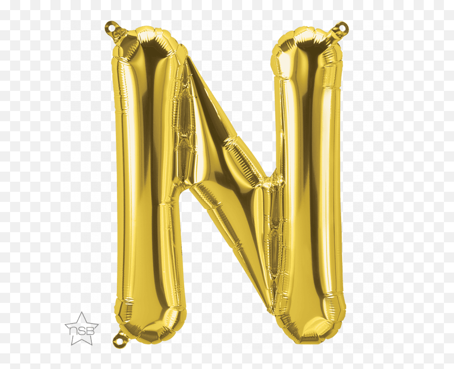16 Letter - N Gold Shape Qualatex Foil Balloon North Foil Balloon Letter N Emoji,Double High Five Emoji