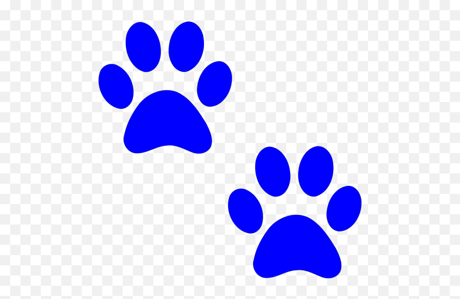 Ble Paw Prints Png Svg Clip Art For - Blue Paw Print Clip Art Emoji,Paw Print Emoji