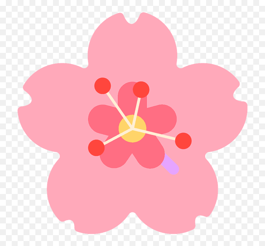 Cherry Blossom Emoji Clipart Free Download Transparent Png - Cherry Blossoms Emoji Png,Flower Emojis