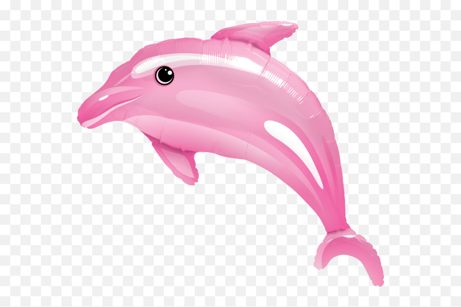Download 42 Giant Delightful Dolphin Balloon Pink Sea Life - Pink Dolphin Birthday Emoji,Dolphin Emoji