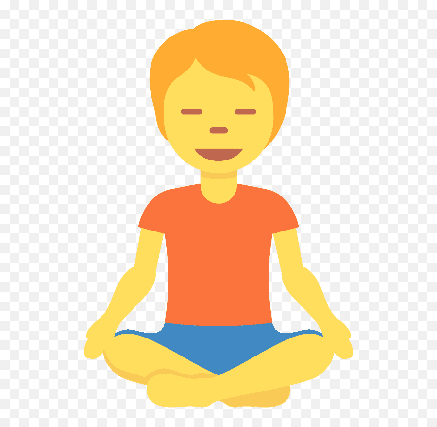 Person In Lotus Position Emoji Clipart Free Download - For Yoga,New Emojis 12.1