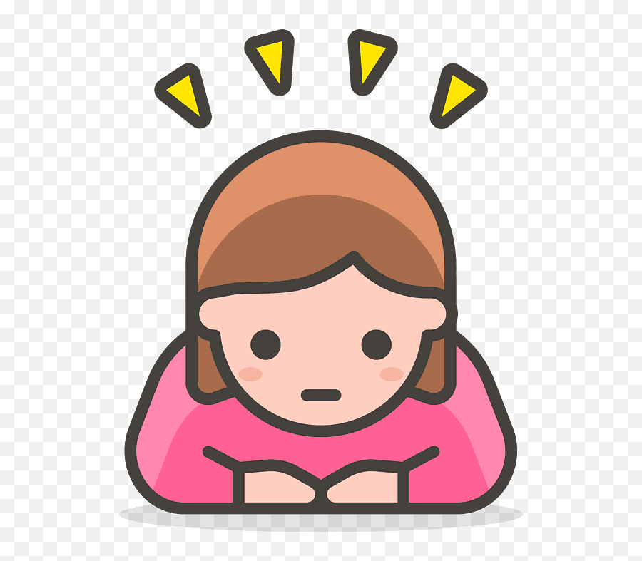 Woman Bowing Emoji Clipart - Bowing Transparent,Bowing Emoji Text