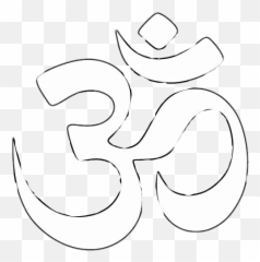 om hindu Sticker by Julia Alexander - White Om Symbol Black Background Emoji