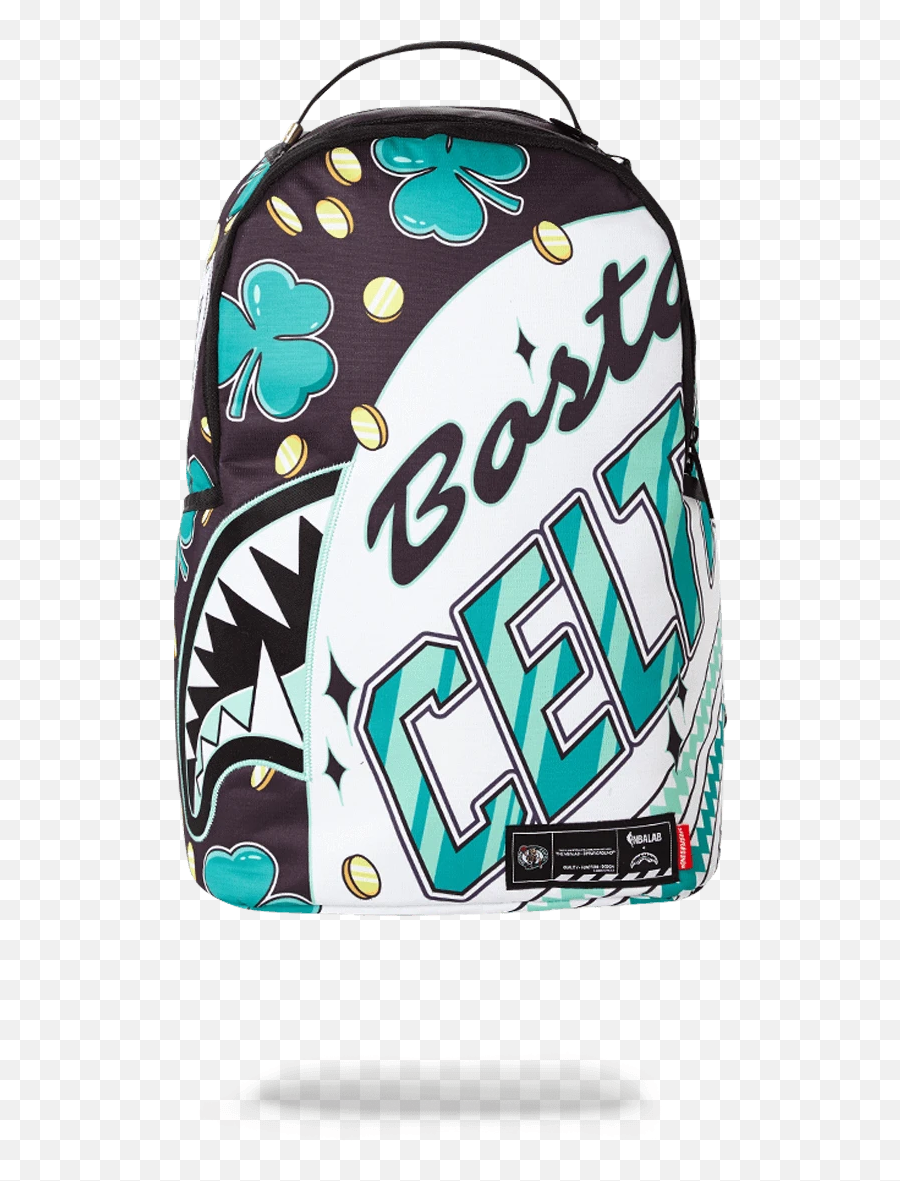 Nba Lab Boston Celtics Lucky Coin Shark - Sprayground Backpack Boston Celtics Emoji,Black Emoji Backpack