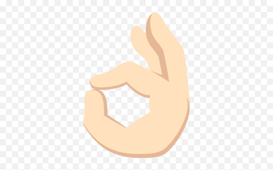 Light Skin Tone Emoji Emoticon - Okay Finger Emoji Vector,Okemoji