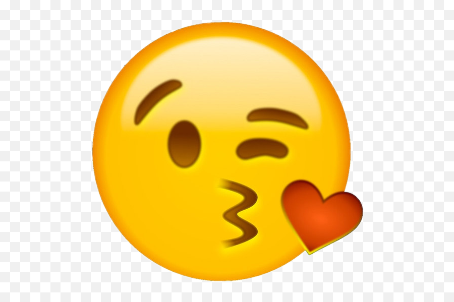 Emoji Cara Corazon Emoticon Whatsapp - Kiss Emoji,Emoticon Corazon