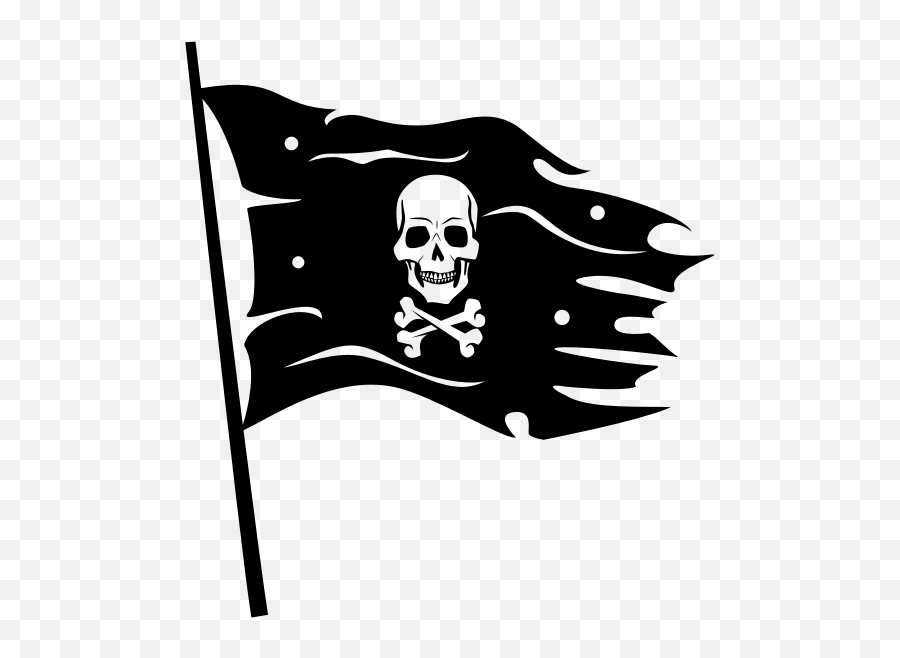 Black Flag With Skull - Pirate Black And White Emoji,Filipino Flag Emoji