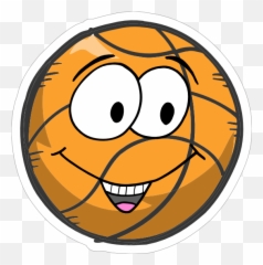 Happy Emoji Basketball Sticker - Face Png