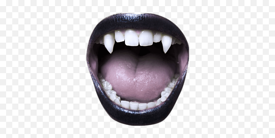 Vampire Fangs Mouth Lips Black Dressup Costume Emoji,Fangs Emoji