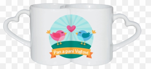 The White Porcelain Cups With Hippie Birds - Coffee Cup Emoji,Emoji Cups